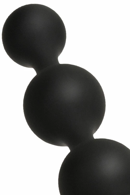 Doc Johnson 4" Wearable Silicone Anal Beads with Crystal Base 3 Doc Johnson 4" Wearable Silicone Anal Beads with Crystal Base - Image 3