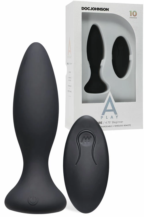 Doc Johnson A-Play Beginner 4.75" Vibrating Butt Plug With Remote 3 Doc Johnson A-Play Beginner 4.75" Vibrating Butt Plug With Remote - Image 3