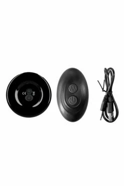 Shots Stretchy - 4.13" Handblown Glass Vibrating Anal Plug - With Suction Cup & Remote Control -Women's Sex Toys Shop large 3 505