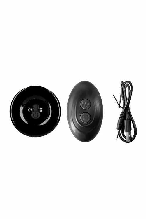 Shots Rimly - 4.3" Handblown Glass Vibrating Anal Plug with Suction Cup & Remote Control 3 Shots Rimly - 4.3" Handblown Glass Vibrating Anal Plug with Suction Cup & Remote Control - Image 3