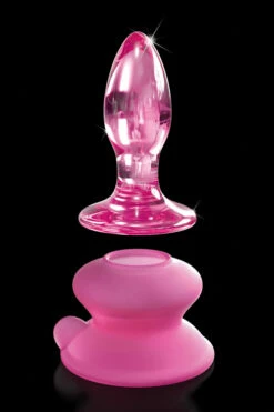 Pipedream 3.2" Glass Butt Plug with Suction Base -Women's Sex Toys Shop large 3 525