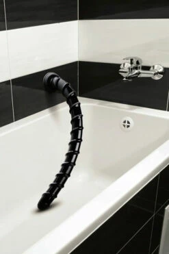 Hosed Flexible Textured 18" Anal Snake with Suction Base -Women's Sex Toys Shop large 3 534