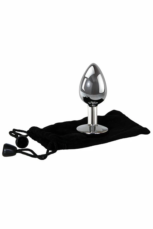 Adam and Eve 3.25" Butt Plug with Clear Gem Base 3 Adam and Eve 3.25" Butt Plug with Clear Gem Base - Image 3