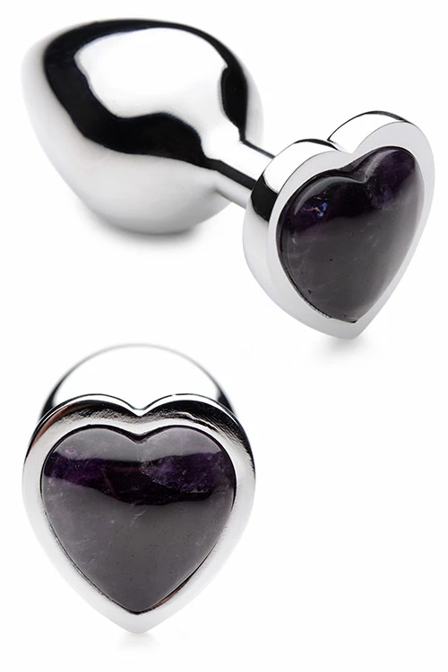 Booty Sparks Gemstones Amethyst Heart Anal Plug 3 Booty Sparks Gemstones Amethyst Heart Anal Plug - Image 3