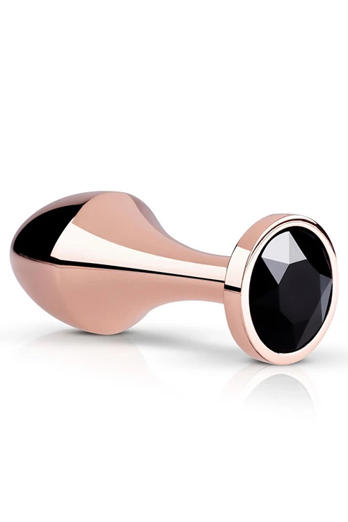 Rosy Gold Nouveau - 3.7" Metal Butt Plug 3 Rosy Gold Nouveau - 3.7" Metal Butt Plug - Image 3