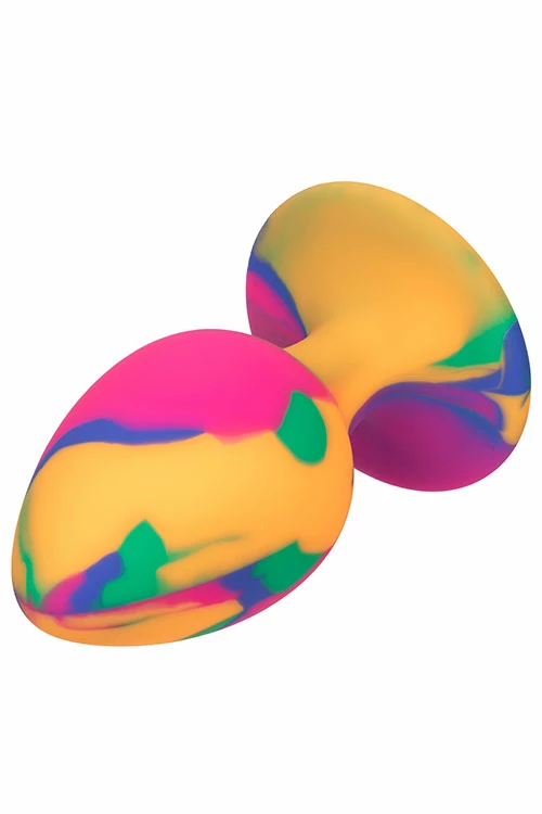 California Exotic Cheeky Tie-Dye Silicone Butt Plug - Large 3 California Exotic Cheeky Tie-Dye Silicone Butt Plug - Large - Image 3