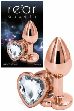 Nsnovelties 2.8" Butt Plug With Crystal Heart Base -Women's Sex Toys Shop large 3 607