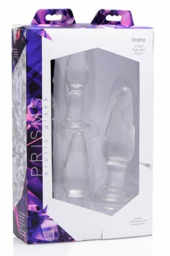 Prisms Erotic Glass Anal Trainer Kit (3 Pce) -Women's Sex Toys Shop large 3 617