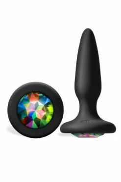 Nsnovelties 4" Butt Plug with Rainbow Gem Base -Women's Sex Toys Shop large 3 620