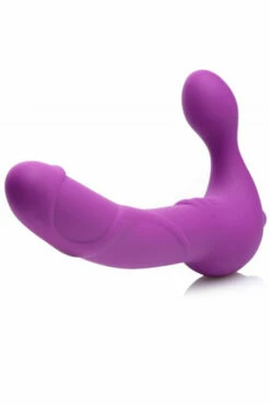 Strap U 9.75" Semi-Realistic Vibrating Strapless Strap On Silicone Dildo -Women's Sex Toys Shop large 3 642