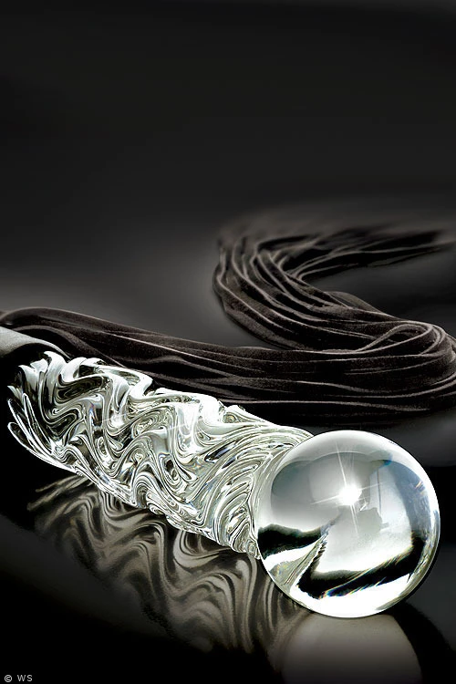 Pipedream Flogger with 6.75" Glass Dildo Handle 3 Pipedream Flogger with 6.75" Glass Dildo Handle - Image 3