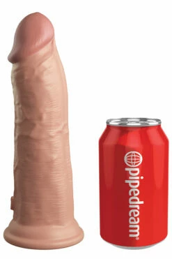 Pipedream King Cock Elite Dual Density Vibrating 8" Silicone Dildo -Women's Sex Toys Shop large 3 714