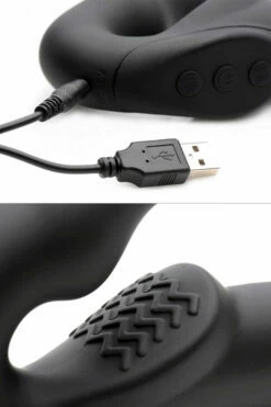 Strap U Vibrating Strapless 9.75" Silicone Strap On -Women's Sex Toys Shop large 3 750