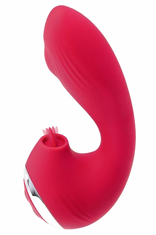 Adam and Eve 5.8" Clitoral & G-Spot Loving Thumping Vibrator with Tongue 4 Adam and Eve 5.8" Clitoral & G-Spot Loving Thumping Vibrator with Tongue - Image 4