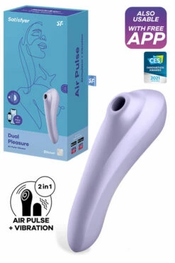 Satisfyer 7" Dual Pleasure Air Pulse Clitoral & G-Spot Vibrator 9 Satisfyer 7" Dual Pleasure Air Pulse Clitoral & G-Spot Vibrator -Women's Sex Toys Shop large 4 118