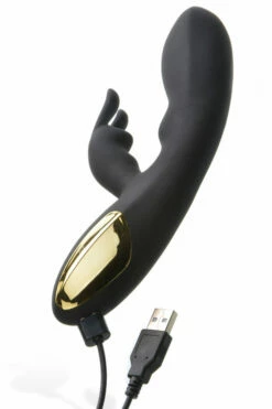 Adam and Eve Gold-Plated Silicone 8" Midnight Rabbit Vibrator 7 Adam and Eve Gold-Plated Silicone 8" Midnight Rabbit Vibrator -Women's Sex Toys Shop large 4 176