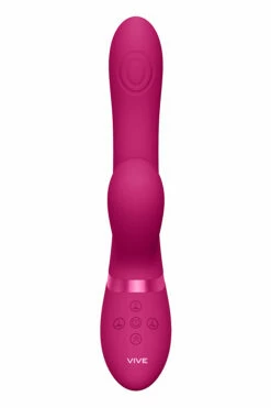 Shots Toys 8.8" Hide Thumping Rabbit Vibrator with Airwave Clitoral Stimulator -Women's Sex Toys Shop large 4 315