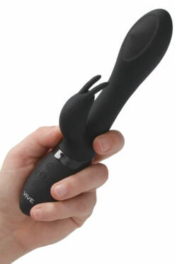 Vive Mira 8.5" Rabbit Vibrator With G-Spot Spinning Beads -Women's Sex Toys Shop large 4 333