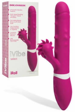 Doc Johnson iVibe Select iRoll 9.5" Beaded Rabbit Vibrator with Rotating Tongues -Women's Sex Toys Shop large 4 346