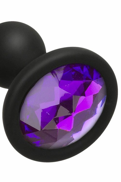 Doc Johnson 4" Wearable Silicone Anal Beads with Crystal Base 4 Doc Johnson 4" Wearable Silicone Anal Beads with Crystal Base - Image 4