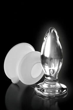Pipedream 4" Glass Butt Plug -Women's Sex Toys Shop large 4 449