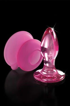 Pipedream 3.2" Glass Butt Plug with Suction Base -Women's Sex Toys Shop large 4 450