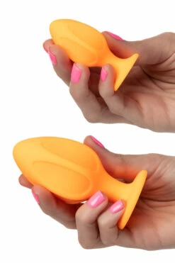 California Exotic Cheeky Orange Silicone Butt Plug Set (2 Pce) 7 California Exotic Cheeky Orange Silicone Butt Plug Set (2 Pce) -Women's Sex Toys Shop large 4 467