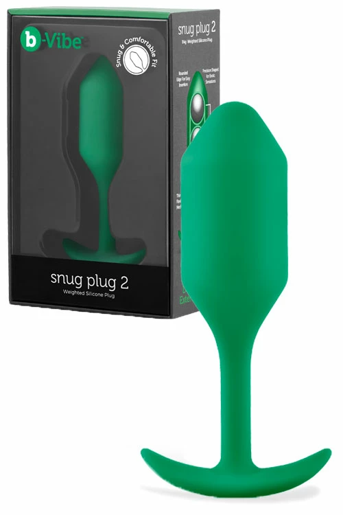 B-Vibe Snug Plug 2 - 4.1" Weighted Butt Plug 4 B-Vibe Snug Plug 2 - 4.1" Weighted Butt Plug - Image 4
