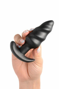 Bang 4.2" Vibrating Silicone Swirl Butt Plug with Remote Control -Women's Sex Toys Shop large 4 481
