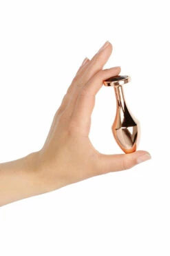 Rosy Gold Nouveau - 3.7" Metal Butt Plug 8 Rosy Gold Nouveau - 3.7" Metal Butt Plug -Women's Sex Toys Shop large 4 486