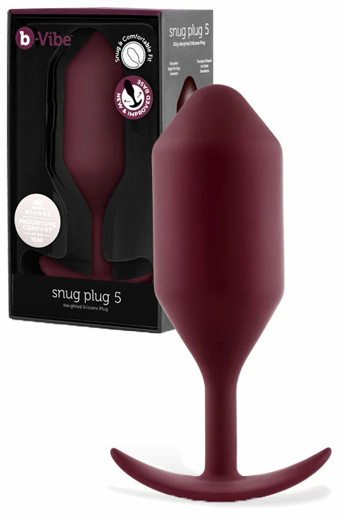 B-Vibe Snug Plug 5 - 5.9" Weighted Butt Plug 4 B-Vibe Snug Plug 5 - 5.9" Weighted Butt Plug - Image 4