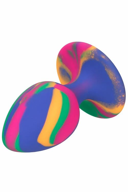 California Exotic Cheeky Tie-Dye Silicone Butt Plug - Medium 4 California Exotic Cheeky Tie-Dye Silicone Butt Plug - Medium - Image 4