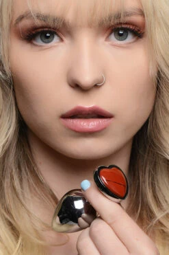 Booty Sparks Gemstones Red Jasper Heart Anal Plug -Women's Sex Toys Shop large 4 499
