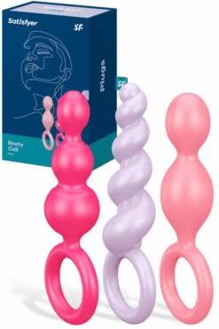 Satisfyer Booty Call Butt Plug Set (3 Pce) -Women's Sex Toys Shop large 4 505
