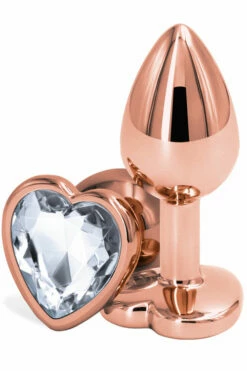 Nsnovelties 2.8" Butt Plug With Crystal Heart Base -Women's Sex Toys Shop large 4 512