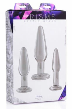 Prisms Erotic Glass Anal Trainer Kit (3 Pce) -Women's Sex Toys Shop large 4 518