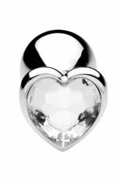 Frisky 3" Metal Butt Plug with Heart-Shaped Jewel Base -Women's Sex Toys Shop large 4 519