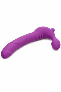 Strap U 9.75" Semi-Realistic Vibrating Strapless Strap On Silicone Dildo -Women's Sex Toys Shop large 4 534