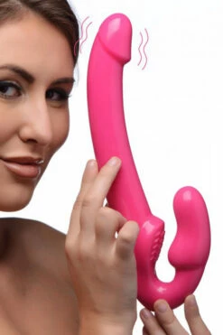 Strap U 7X Revolver 11.5" Slim Vibrating Strapless Strap-On -Women's Sex Toys Shop large 4 552