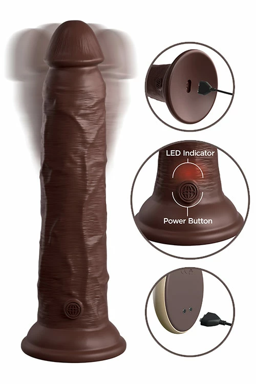 Pipedream King Cock Elite Dual Density Vibrating 9" Silicone Dildo 4 Pipedream King Cock Elite Dual Density Vibrating 9" Silicone Dildo - Image 4