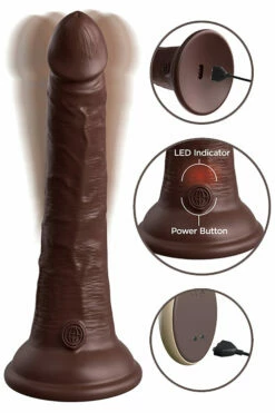 Pipedream King Cock Elite Dual Density Vibrating 7" Silicone Dildo -Women's Sex Toys Shop large 4 590