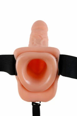 Pipedream 9" Vibrating Realistic Hollow Strap-On -Women's Sex Toys Shop large 4 630