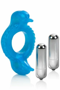 California Exotic Double Dolphin Vibrating Cock Ring with Removable Bullets -Women's Sex Toys Shop large 4 661