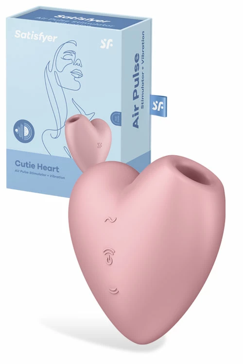 Satisfyer Cutie Heart Clitoral Stimulator with Air Pulse & Vibration 4 Satisfyer Cutie Heart Clitoral Stimulator with Air Pulse & Vibration - Image 4