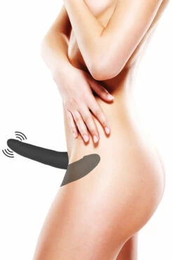 OUCH! 6.1" Double Vibrating Silicone Adjustable Strap-On -Women's Sex Toys Shop large 5 119