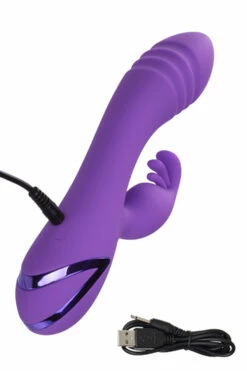 California Exotic 8" Rotating Silicone G-Spot Rabbit with Fluttering Teaser -Women's Sex Toys Shop large 5 201