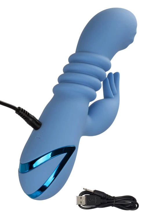 California Exotic 8" Thrusting Silicone G-Spot Rabbit with Flicking Teaser 5 California Exotic 8" Thrusting Silicone G-Spot Rabbit with Flicking Teaser - Image 5