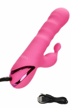 California Exotic 8.5" Silicone Rabbit with Flicking Teaser & Wave Function -Women's Sex Toys Shop large 5 246