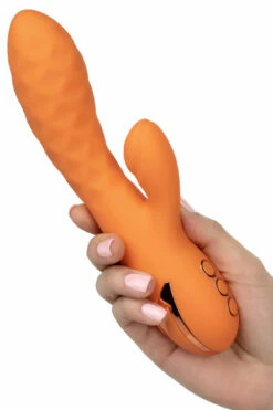 California Exotic Newport Beach Babe 8.5" Rabbit Vibrator With Thumping Teaser -Women's Sex Toys Shop large 5 251
