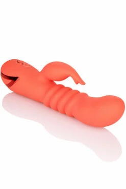 California Exotic Thrusting Ribbed Silicone 7.9" Rabbit Vibrator -Women's Sex Toys Shop large 5 256